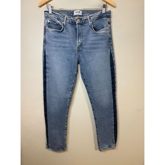 Agolde Women's A133-3002 Size 28 Blue Swerve Toni Mid Rise Skinny Jeans - Picture 2 of 6